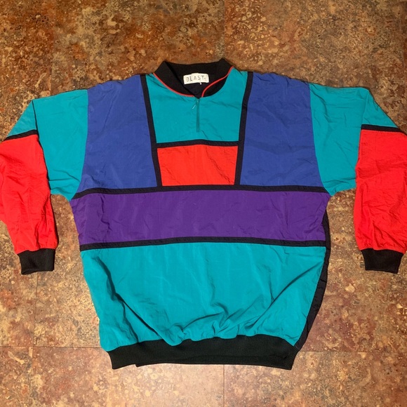 Vintage Other - Vintage Crazy Colorblocking Pullover 90s Piece